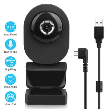 

Webcam 720P Web Camera Autofocus Video Conference Call Camera with Microphone for Computer PC Laptop Desktop