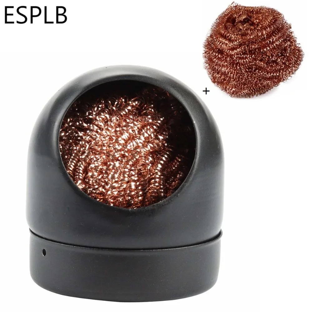 Premium Black/Gold Soldering Iron Cleaning Kit with Sponge and Holder