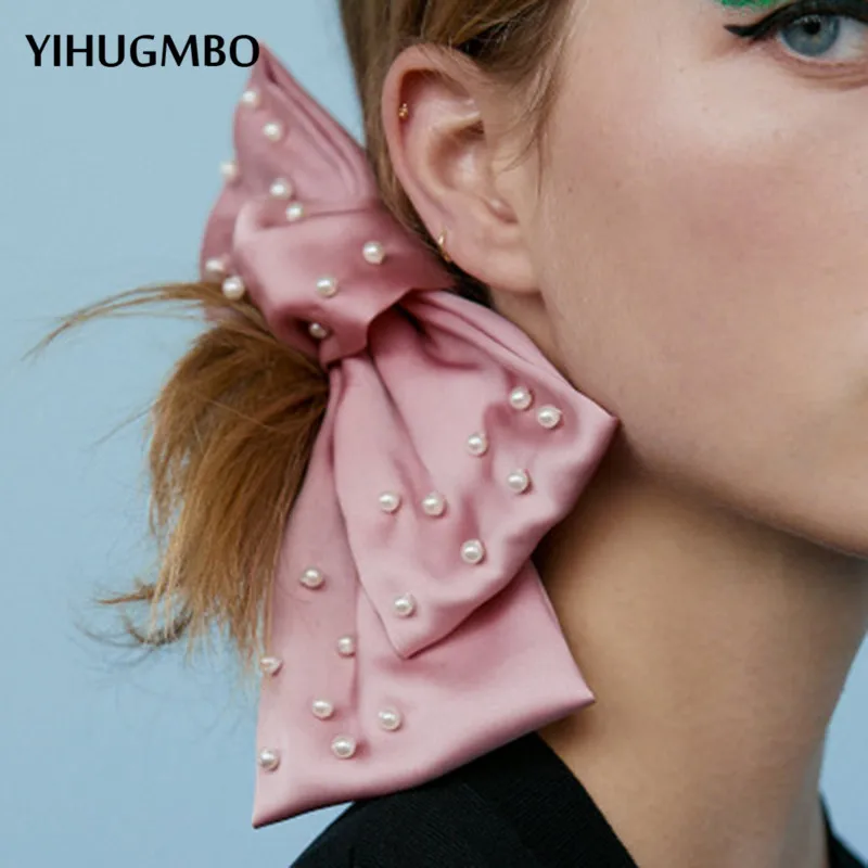 YIHUGMBO модные заколки для волос с бантом женщин милые украшения искусственным