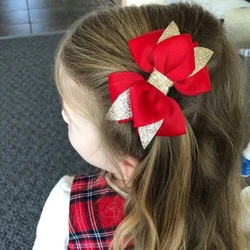 Oaoleer Colors Solid Grosgrain Ribbon Bows Clips Hairpin Girl's hair bows Boutique Hair Clip Kids Hairpins Hair Accessories