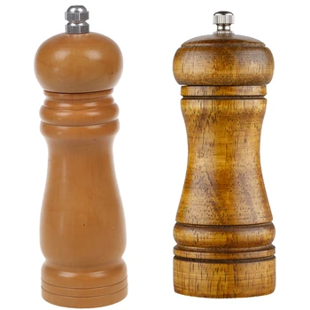 

Wood Pepper Mill Muller. & 5 inch Cooking Tools Pepper Mill Pepper Grinder Salt Pepper