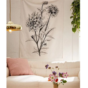 

Tarot Divination Hanging Wall Tapestries Floral Boho Decor Snake Hand Witchcraft Indian Mandala Hippie Trippy Dorm Wall Blanket