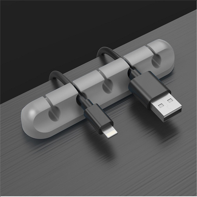 Fixed Organizer Silicone USB Cable Winder Desktop Tidy Management Clips Cable Holder For Mouse Headphone Wire Organizer