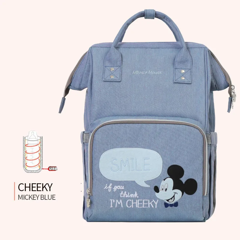 Disney Микки детские пеленки сумка рюкзак для мамы Мода Многофункциональная Сумка для коляски большой емкости детские подгузники сумка органайзер - Цвет: 13-2