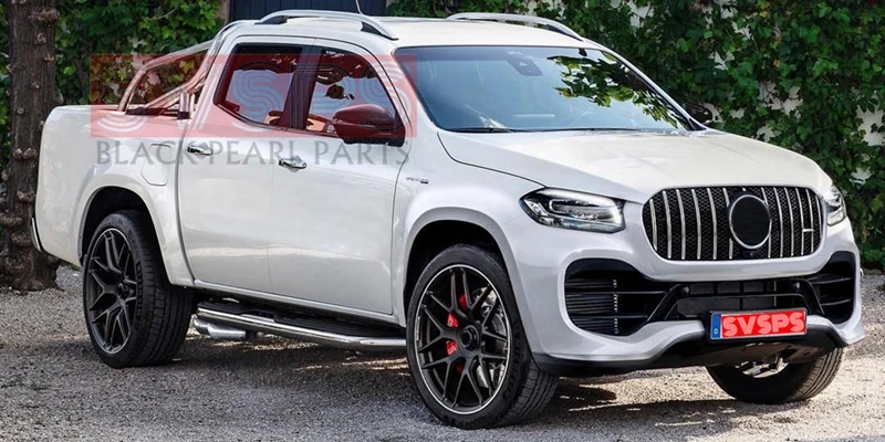 SVSPS части Передняя средняя решетка ABS GT стиль для Mercedes Benz для X класс для AMG черный хром грузовик pick up