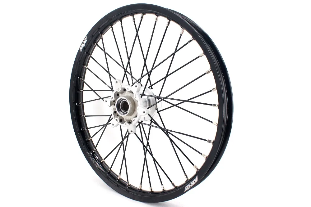 KKE 21/19 литье MX грязи велосипеды диски набор для HUSQVARNA TE TC FE FC 125 250 350 450- черный спиц