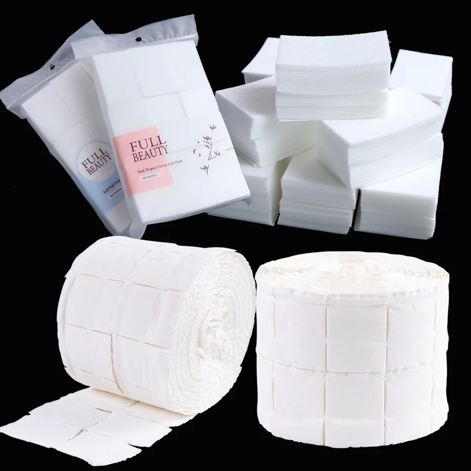 1Set Lint-free Nail Wipes Napkins Gel Polish Remover Cleaner Multilayer Soft Cottons Pad Art Paper Manicuring Tools BE918-1 | Красота и