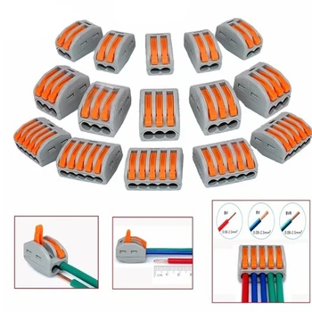 

Electrical Cable Wire Connector Push-in Terminal Block Universal Fast Terminal Wiring Cable Connectors for Cable Connection
