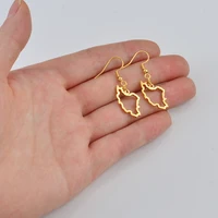 Anniyo Iran Map Earrings for Women Girls Jewelry Stainless Steel Iranian Outline Earring #246321 2