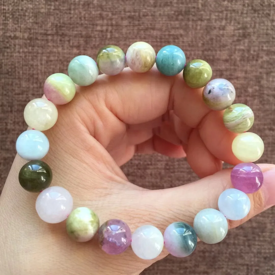 

Natural Candy-Colored Tourmaline Bracelets Color Bright Crystal Clean Simple Versatile Elegant And Generous Fashion