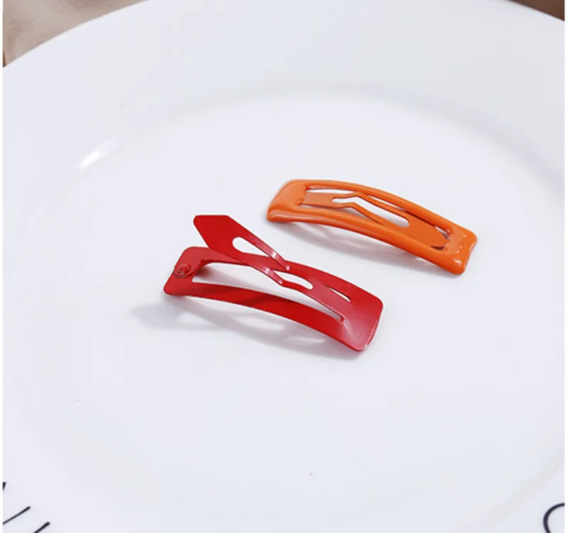 Candy Solid Color Cute Glitter Hairpins Snap Hair Clip for Girls Hair Pins Unique Women's Gift BB Candy Color Hair Accessories