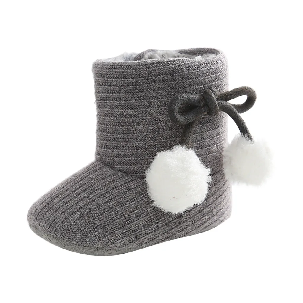 TELOTUNY Newborn Baby Booties Lovely Warm Butterfly-knot Mixed Colors Girls Winter Toddler First Walkers Infant Crib Shoes 1010