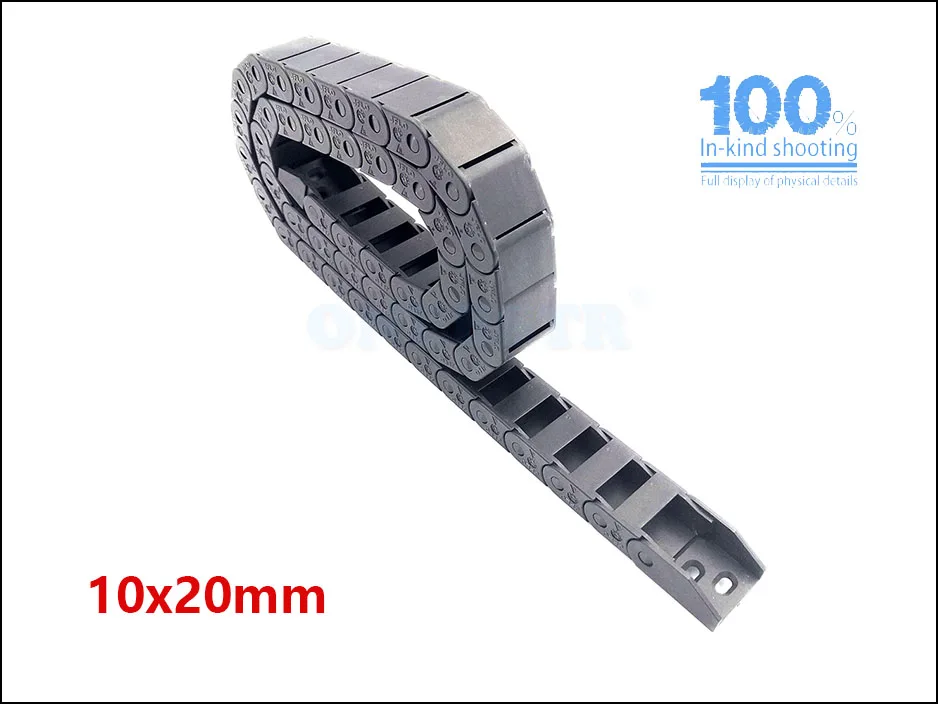 JFLO 1Meter 10x15 10x20 Wire Carrier cable Drag chain Semi-enclosed non-opening with end connectors Tanks Towline Free shipping 17