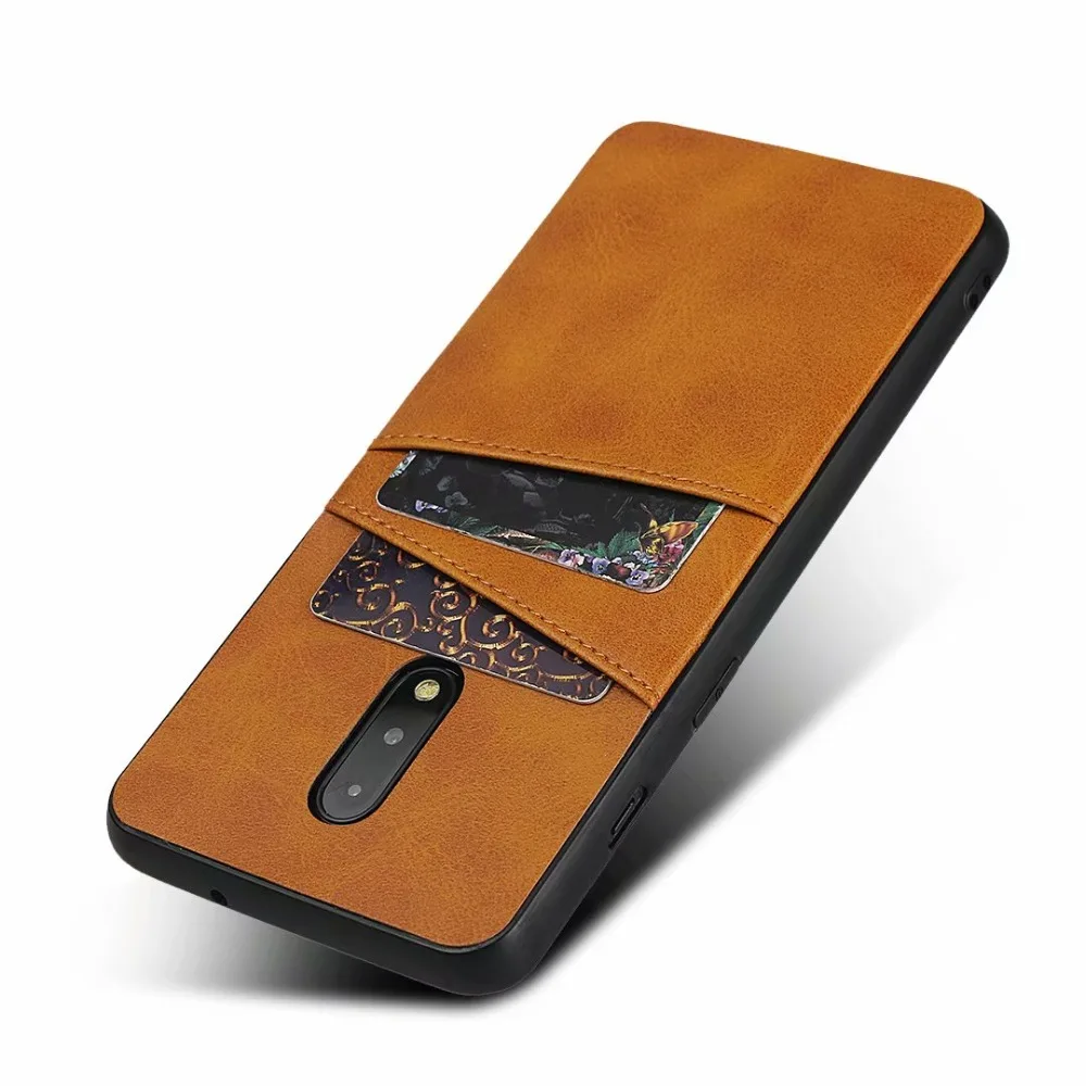 Роскошный винтажный кожаный чехол для Oneplus 7, чехол для телефона Oneplus 6T Oneplus5, слот для карт, PU кожаный чехол, 2 слота для карт, держатель