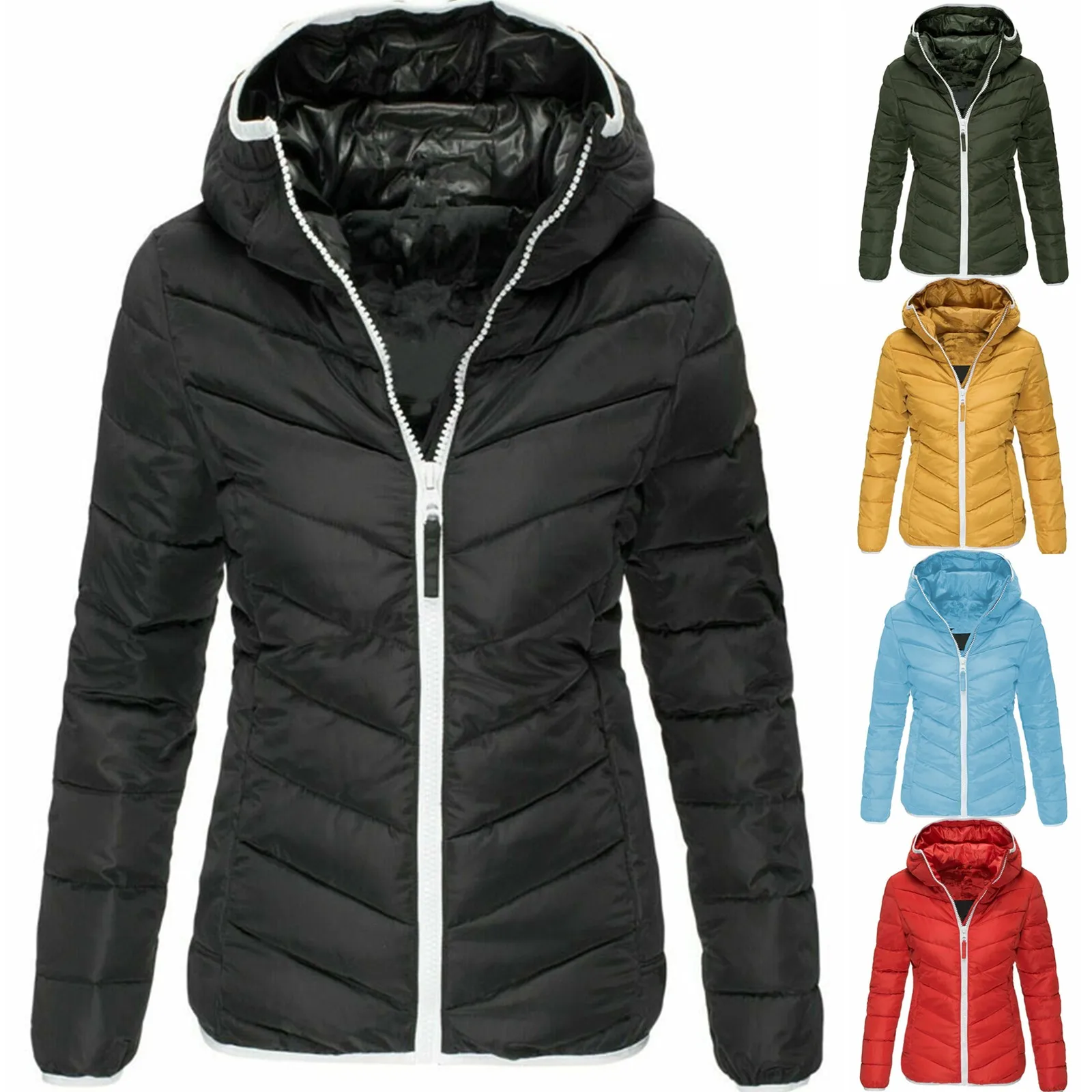 Куртка женская Вельветовая короткая однотонная с капюшоном х/б | Женская одежда