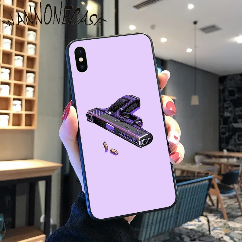 Menembak Jadi Keren Senjata DIY Dicat Ponsel Case untuk iPhone 8 7 6 6S Plus X XS MAX 5 5S SE XR 11 11pro Promax Ponsel