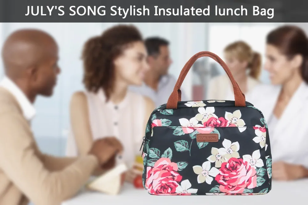 JULY'S SONG портативная Термосумка для обедов, сумка-холодильник с пищевой изоляцией, водонепроницаемая сумка для еды, органайзер для хранения пищи для пикника