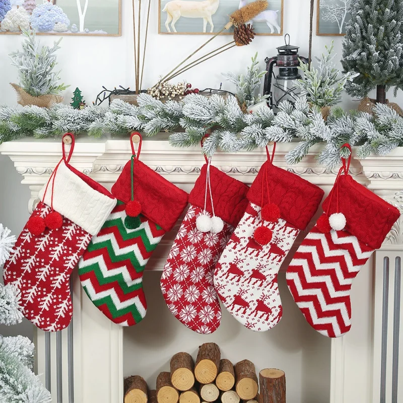 

Christmas Stockings Gift Holders Xmas Tree Hanging Ornaments Gift Holders Paw Stocking Christmas Decorations for Home