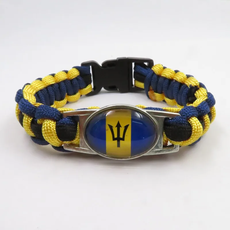 Barbados Flag Bracelet Infinity Love Barbados Women And Men Paracord