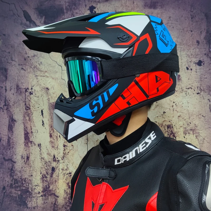 Мужской женский мотоциклетный шлем для мотокросса ATV Мотокросс MTB DH гоночный