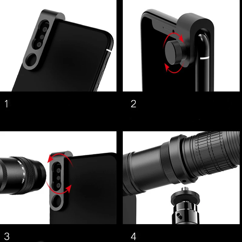 

4K HD 18-30X Zoom Mobile Phone Lens Monocular Optical Lens Observing Survey Telephoto OC-shipping