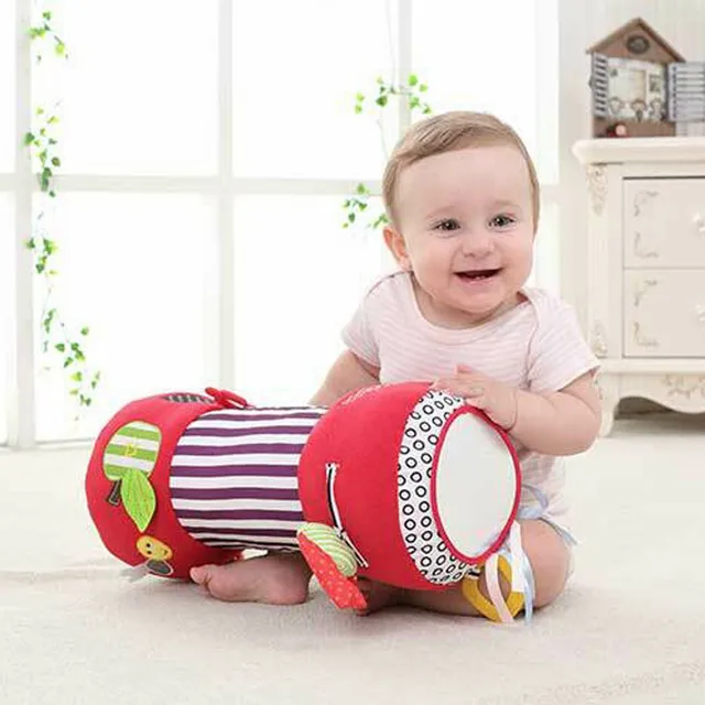 42cm Newborn Baby Multifunction crawling roller Toddler Toys Fitness Sport Soft Squishy Stuffed Plush Toys Music Teether Bibi 2
