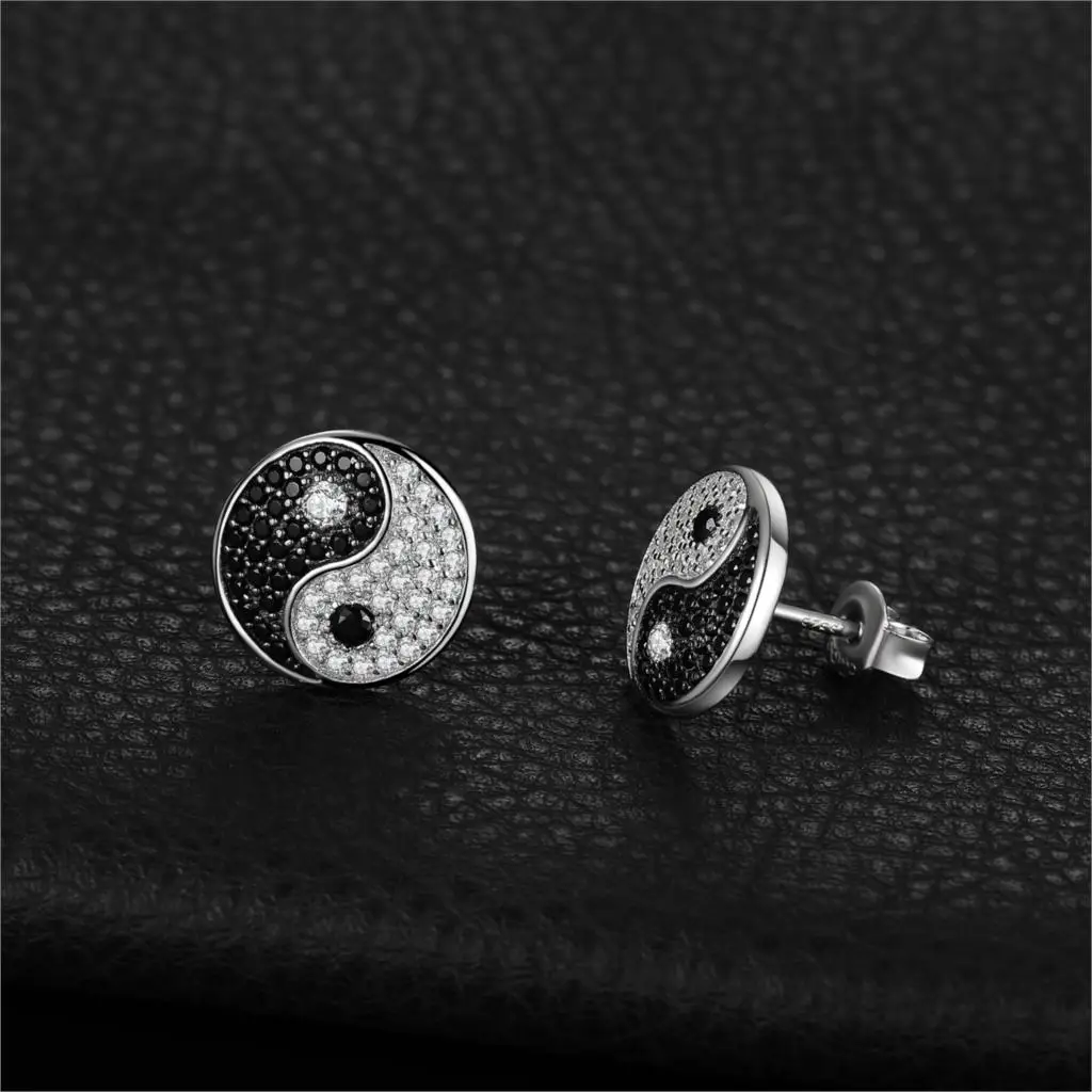 Earring Yin Yang Stud Earrings | Sterling Silver Yang