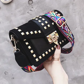 

Velvet Women Square Messenger Bag Winter New Famous Brand Designer Fashion Female Rivet Small Luxury Shoulder Crossbody Bag