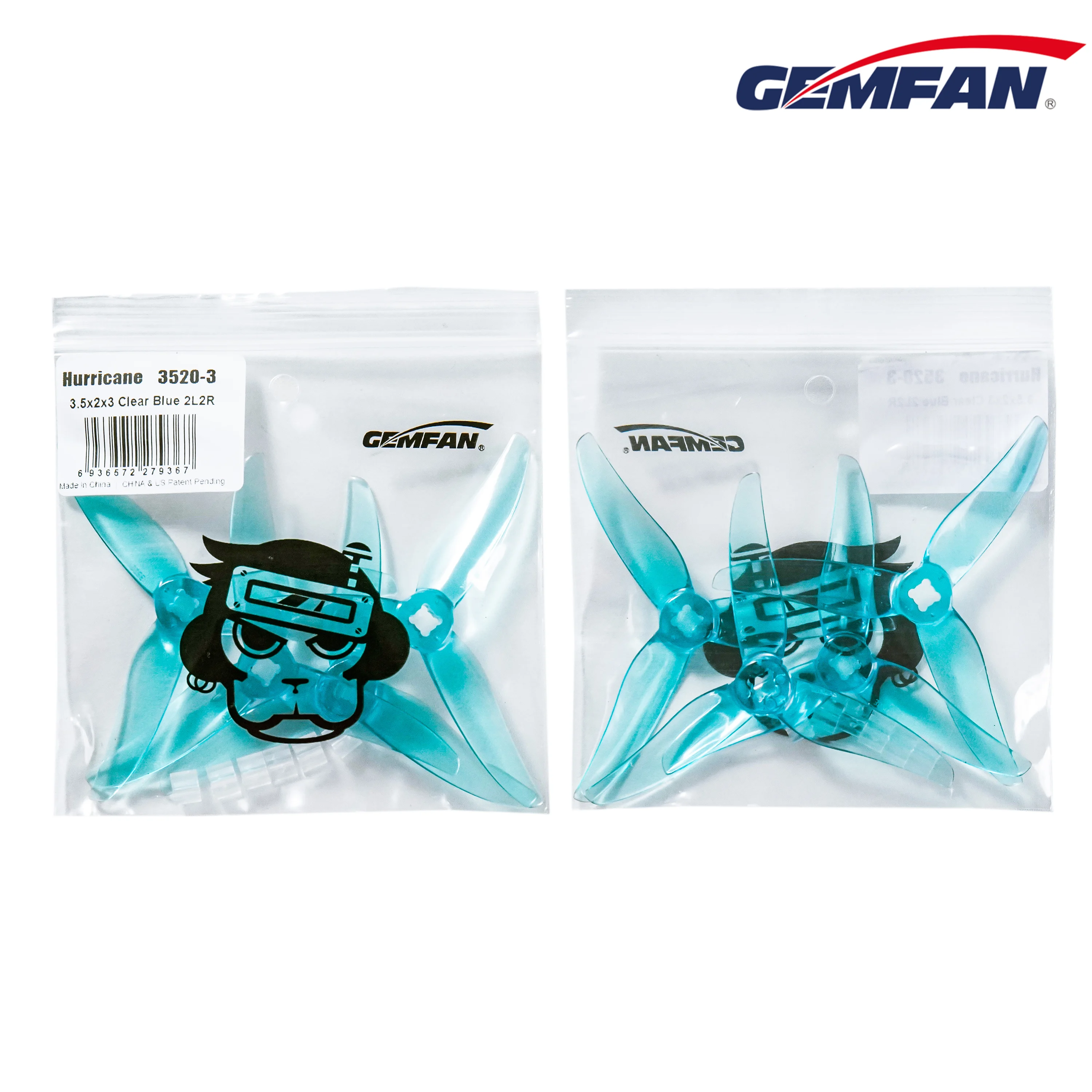 รูปสินค้า ใบพัดโดรนแข่ง Gemfan 3.5x2x3 3ใบพัด สำหรับ Toothpick 2204 CW/CCW 2คู่