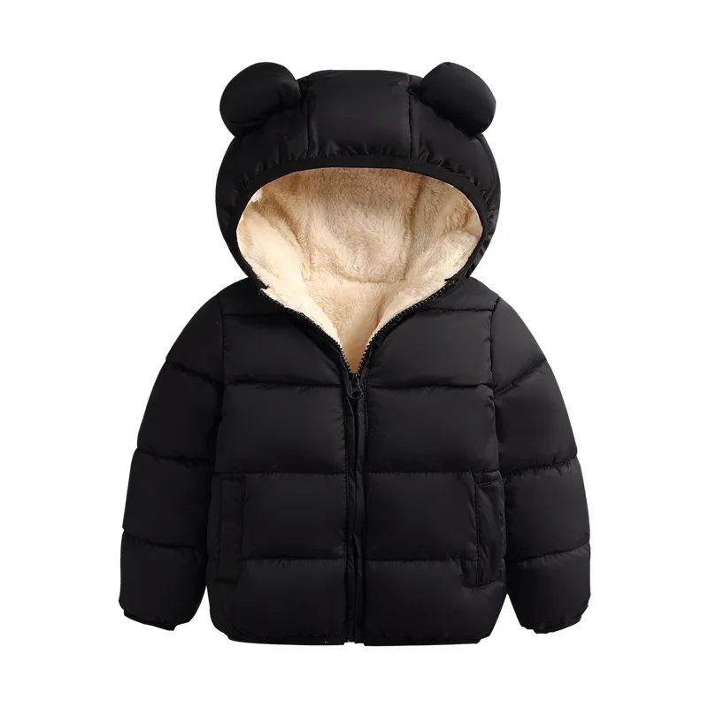 Toddler Kids Warm Clothes Newborn Baby Boys Girls Clothing Bear Hoodie Coat Hooded Jacket Outwear Snowsuit Red Blue Black