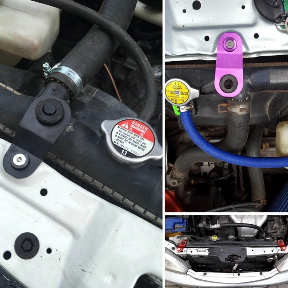 JDM Style Aluminum Radiator Stay Kit for Honda civic EK AP DC 96-00 Refrigeration Bracket Car Radiator Stay with RS-HR004