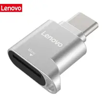 Lenovo d201 usb tipo c leitor de cartão 480mbps 512gb USB-C tf micro sd otg adaptador tipo-c tf leitor de cartão de memória para o telefone portátil