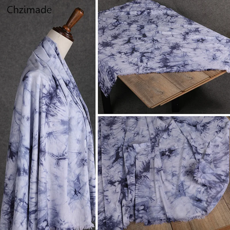 Chzimade 45 см фиолетовый цвет микро стрейч полиэстер ткань для рубашки платье лоскутное тонкая ткань Diy ручной работы