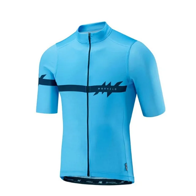 Morvelo Pro Team Мужская Летняя велосипедная Джерси с коротким рукавом рубашка быстросохнущая велосипедная MTB велосипедная верхняя одежда силиконовая Нескользящая - Цвет: 17
