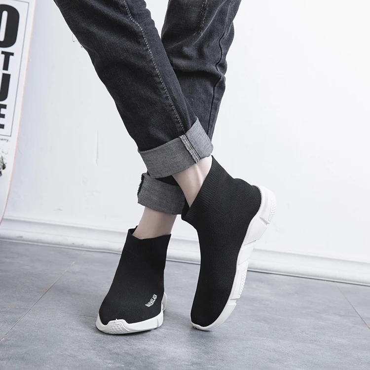 Atmungsaktive/ботильоны; Frauen Socken Schuhe Weibliche Turnschuhe; повседневные эластичные ботинки на платформе; Schuhe zapatillas Mujer Wei