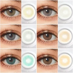 Gray Brown Natural Contact Lenses 1 Pair Colored Lenses Super Natural Eye Color Lens Yearly Lenses For Eyes Beauty Pupilentes