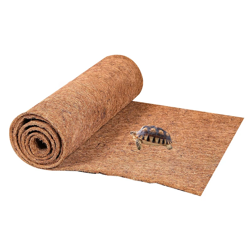 Raburt Reptile Carpet Coconut Fiber Tortoise Carpet Mat for Pet