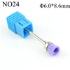 ERUIKA 24 Type Diamond Nail Drill Bit Milling Cutter for Manicure Rotary Burr Electric Machine Accessories Nail Files Brush 6