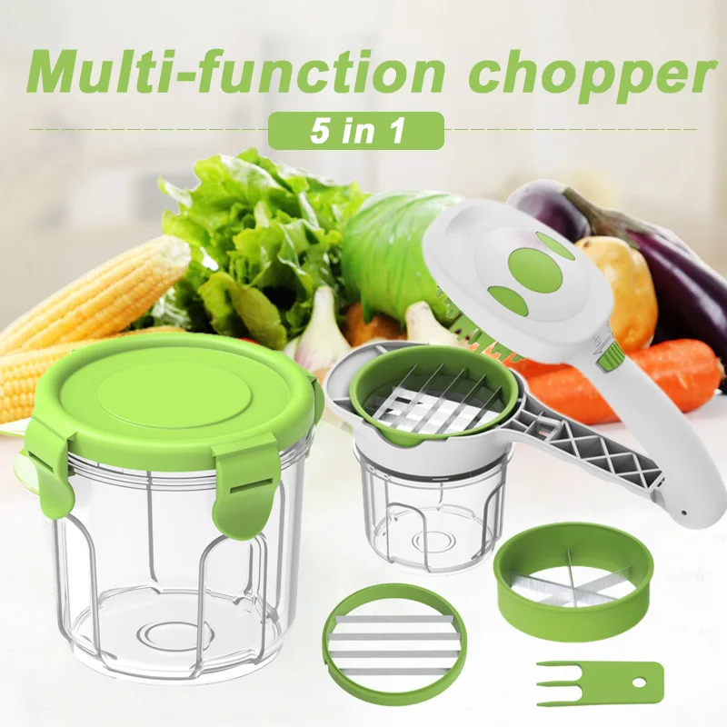 Vegetable Cutter Food Grade Plastics DIY Cookware Mandoline Slicer Carrot Cheese Grater Creative 5 in 1 Multifunction