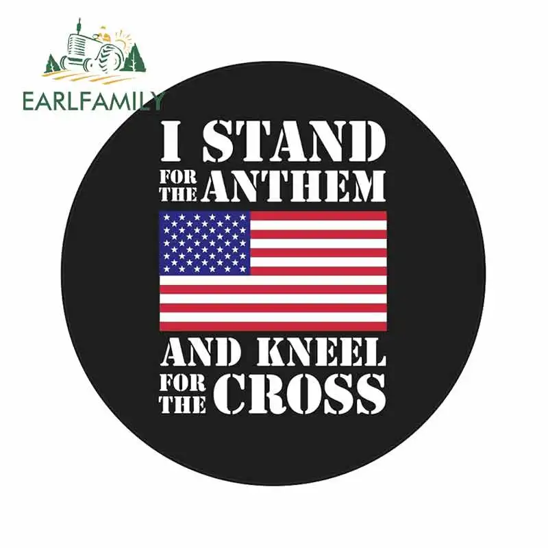 EARLFAMILY 13cm x for I Stand The Flag Kneel Cross Creative Decal Vinyl Car Stickers Suitable SUV Vehicle | Автомобили и