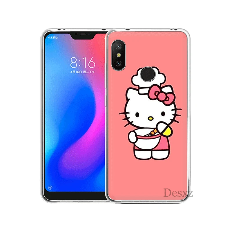 Мобильный чехол для телефона для Xiaomi mi 5 5S 6 mi x 2S 8 A1 A2 5X 6X Lite F1 9 9T MAX 3 A3 Pro CC9 CC9E крышка рисунок «Hello Kitty» милый - Цвет: H1