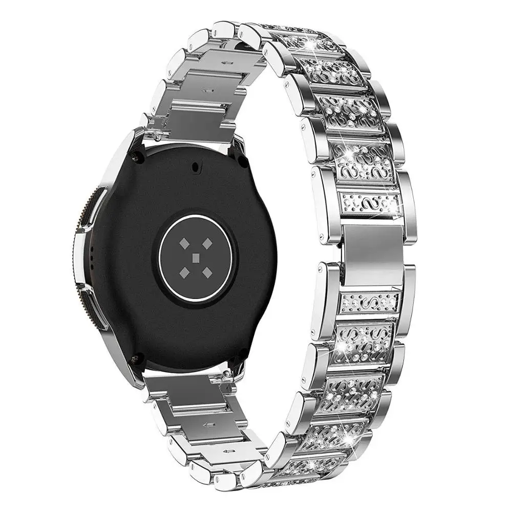 Ремешок для samsung Galaxy active 2, 40 мм, 44 мм, ремешок, ремешок из нержавеющей стали, ремешки, 20 мм, 22 мм, быстросъемный ремешок - Цвет ремешка: silver