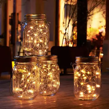 

Hand-held Lights LED Solar Jar Style Glass Design Bottle Lantern String Light Decor Lawn Lights Sunlight Lamp Warm White Light