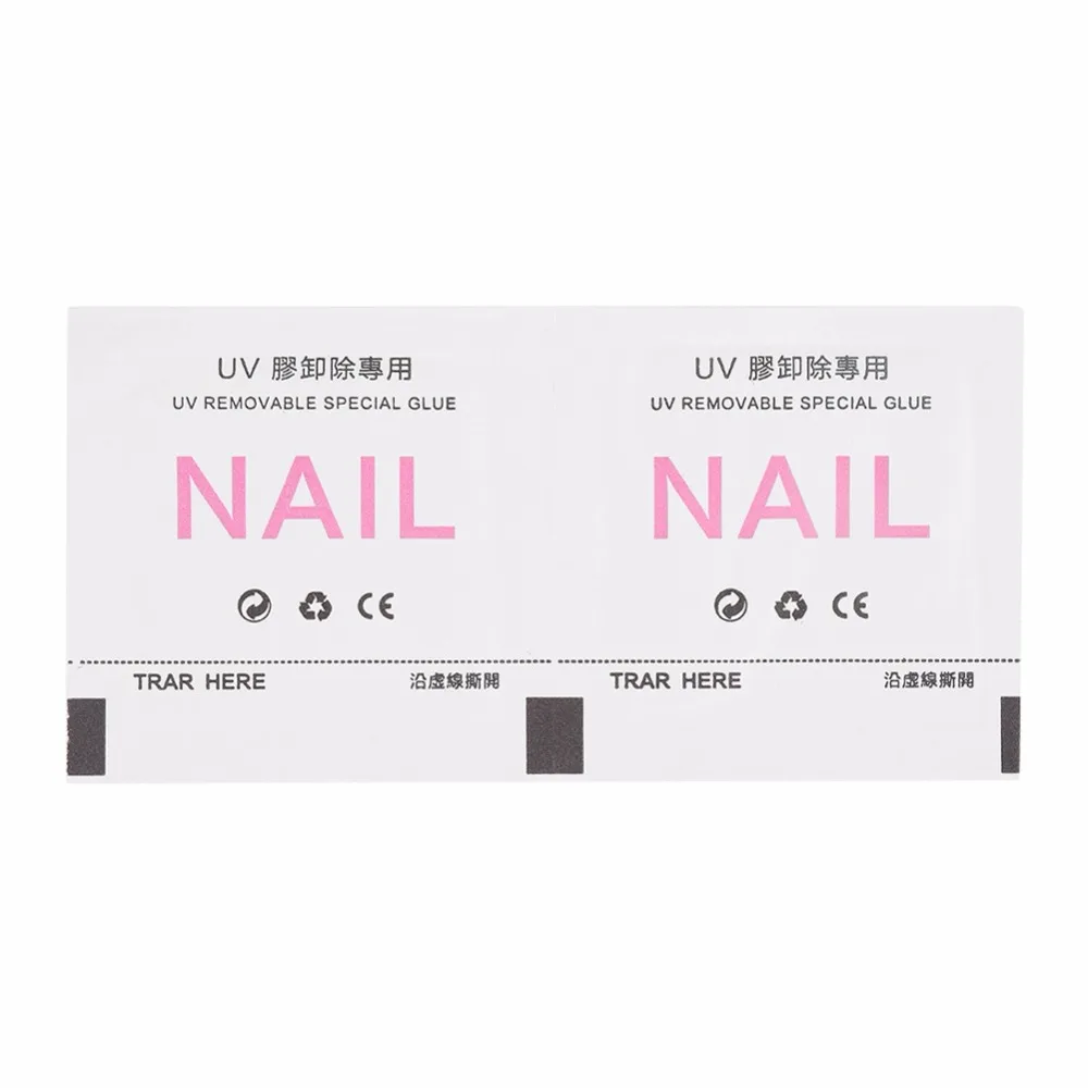 200Pcs Disposable Nail UV Polish Remover Foil Wraps Cotton Pads Manicure Tool Nail Polish Remover Pads