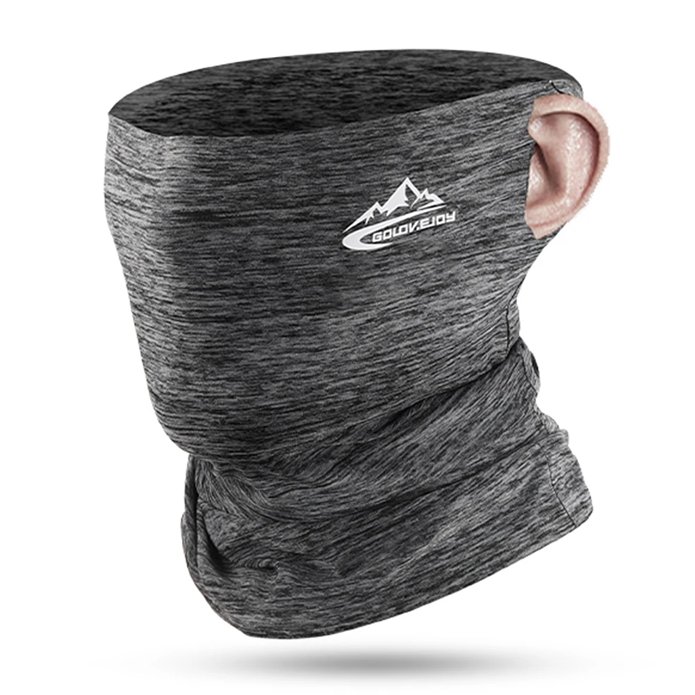 Flax grey Походная велосипедная полумаска UPF50+ ездовая горловина кляп лед для охлаждения шелковая Шея обертывание от пыли солнечные лучи защита головные уборы для езды на велосипеде - Цвет: Flax grey