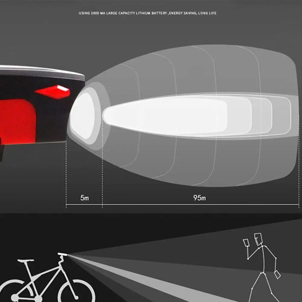 Аксессуары для велосипеда, велосипедный светильник с громким Рогом, высокая яркость, Перезаряжаемый USB, велосипедный головной светильник, 5 светильник, режимы