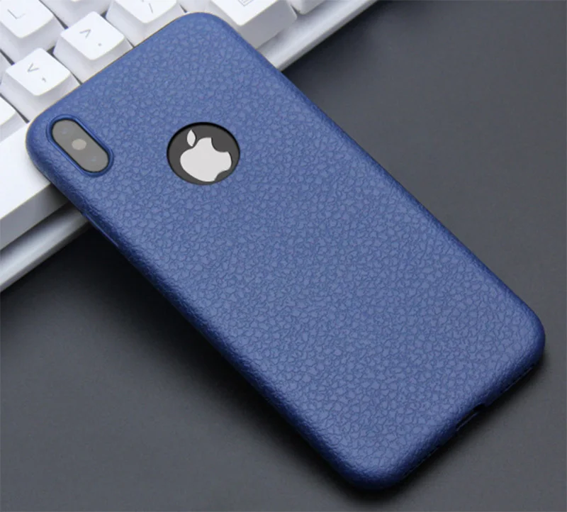 Роскошный кожаный мягкий противоударный чехол для телефона Apple iPhone X XR XS Max 8 7 6 6S Plus