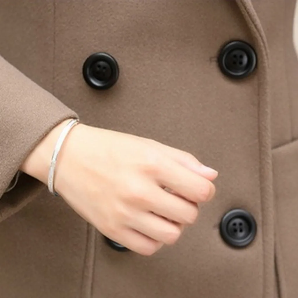Новинка, женская верхняя одежда с длинным рукавом и отложным воротником, шерстяное пальто, повседневное осенне-зимнее элегантное пальто свободного размера плюс