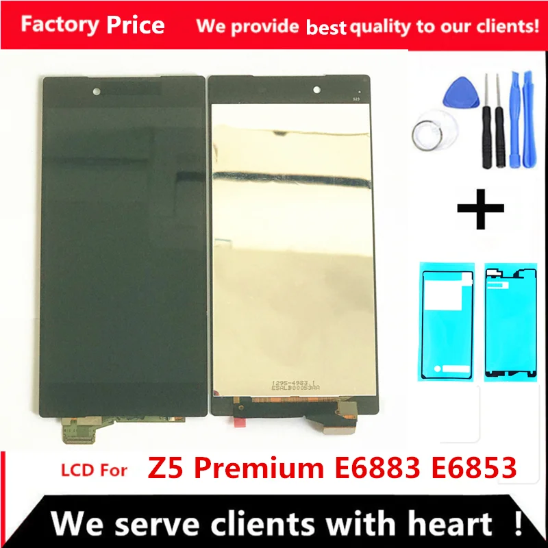 ЖК-дисплей 5 дюйма с дигитайзером сенсорного экрана для Sony Xperia Z5 Premium E6853 E6883 E6833