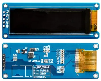 

2.08 inch 5PIN White/Blue OLED Screen with Adapter Board SH1122 Drive IC 256*64 IIC Interface
